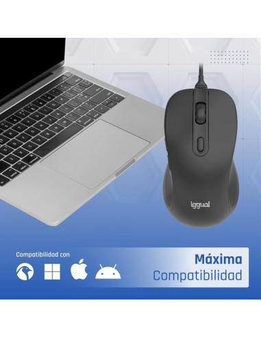 Iggual ratón usb office-elite-pro-6d 3600dpi