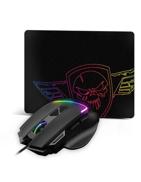 Spirit of gamer ratón pro m3 rgb + alfombrilla