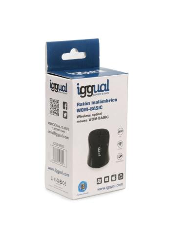 Iggual ratón inalámbrico wom-basic-1600dpi negro