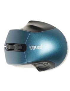 Iggual ratón inalámbrico ergonomic-l-1600dpi azul 2