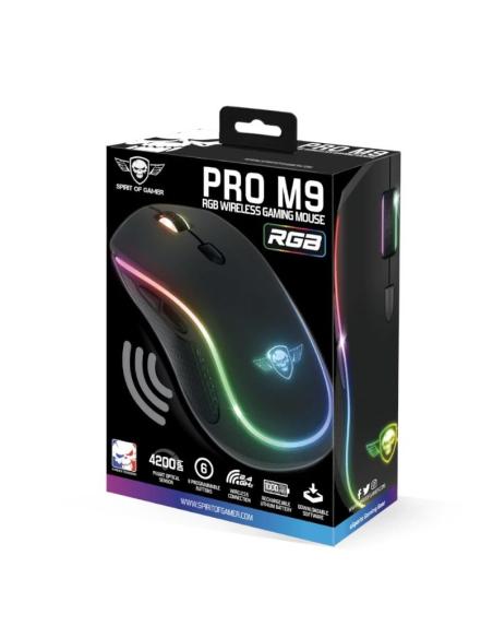 Spirit of gamer raton inalambrico pro m9 rgb