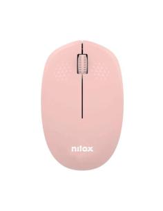 Nilox ratón wireless, 1000 dpi, 3 botones, rosa