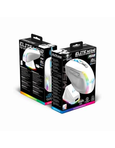 Spirit of gamer raton inalambrico elite m50 blanco