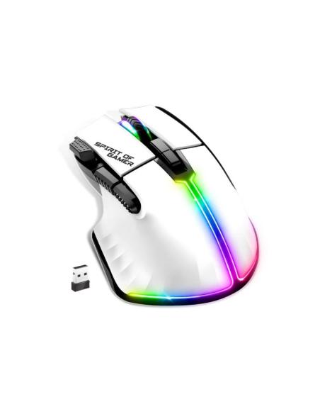 Spirit of gamer ratón inalambrico pro m5 white
