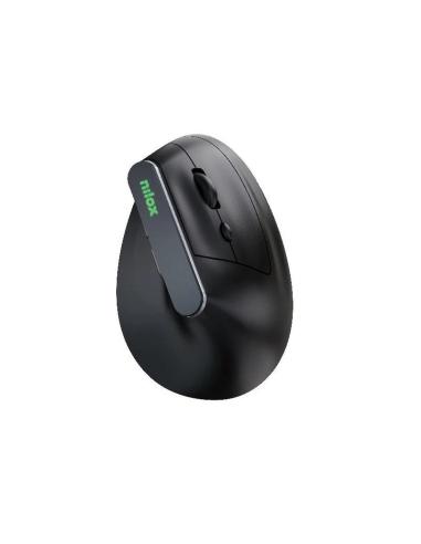 Nilox ratón wir vertical rec. silen 1600 dpi negro