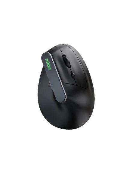 Nilox ratón wir vertical rec. silen 1600 dpi negro