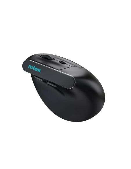 Nilox ratón wir vertical rec. silen 1600 dpi negro