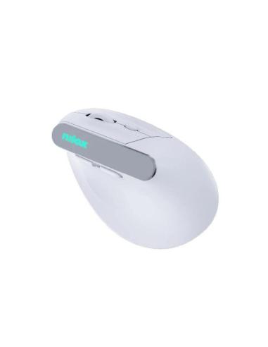Nilox ratón wir vertical rec. silen 1600dpi blanco