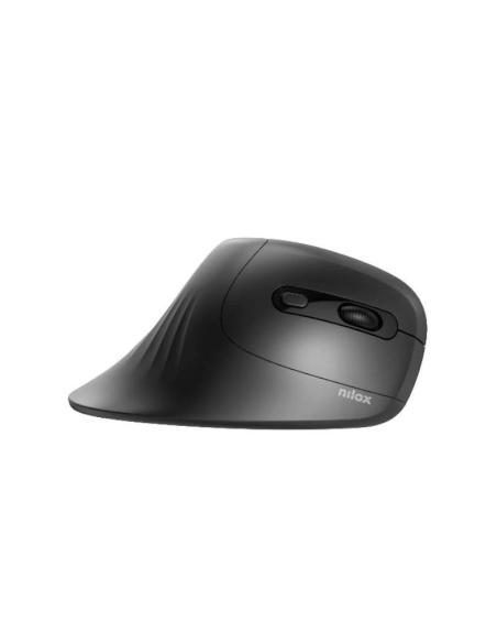 Nilox nxmoev02 ratón vertical wirelles sil. negro