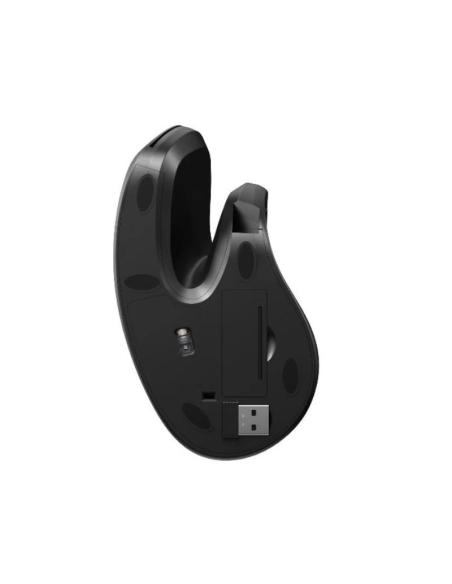 Nilox nxmoev02 ratón vertical wirelles sil. negro