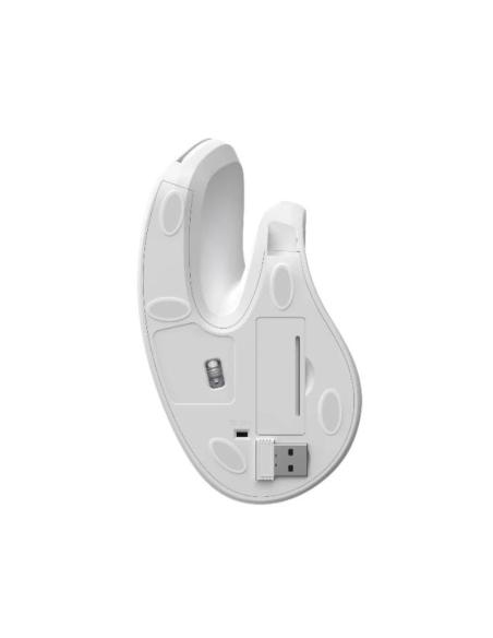 Nilox nxmoev03 ratón vertical wirelles sil. blanco