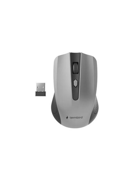 Gembird ratón óptico inalámbr. 1600 dpi negro/gris