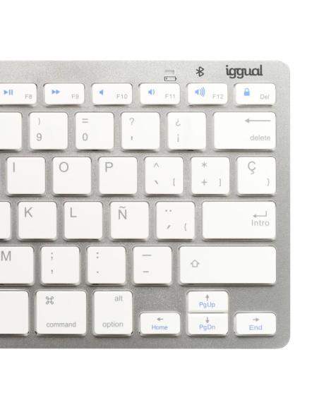 Iggual teclado bluetooth slim tkl-bt plata 2 canal