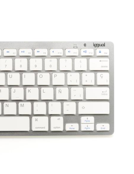 Iggual teclado bluetooth slim tkl-bt plata 2 canal