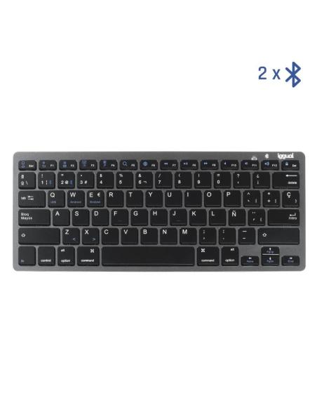 Iggual teclado bluetooth slim tkl-bt negro 2 canal
