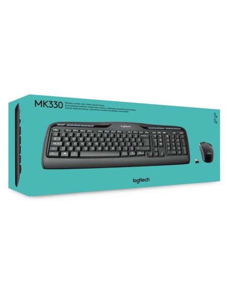 Logitech teclado+ ratón mk330 usb negro