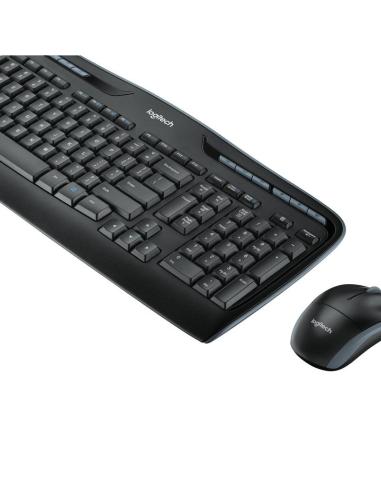 Logitech teclado+ ratón mk330 usb negro