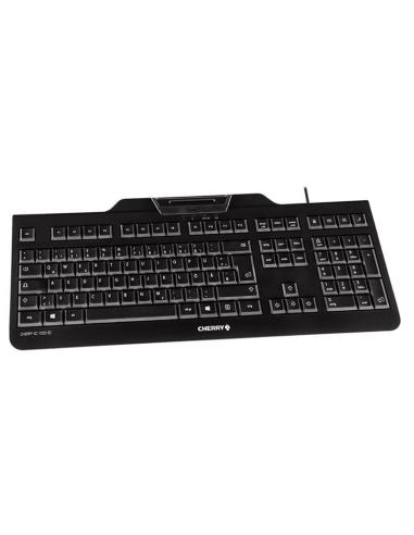 Cherry teclado+lector chip integrado (dnie) negro