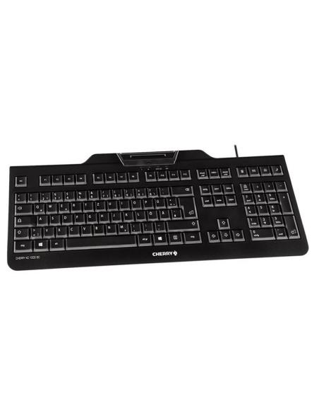Cherry teclado+lector chip integrado (dnie) negro