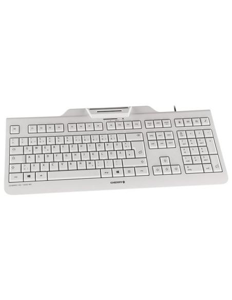 Cherry teclado+lector chip integrado (dnie) blanco