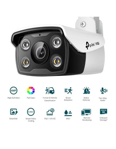 Vigi cámara ip bullet c340 4mp plástico full-color