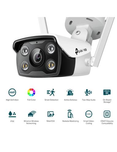 Vigi cámara ip bullet c340-w 4mp plástico fcolor 4