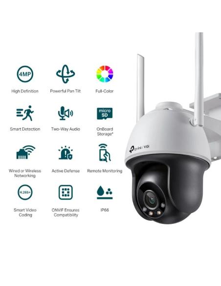 Vigi cámara ip pt c540-w 4mp plástico fcolor wi-fi