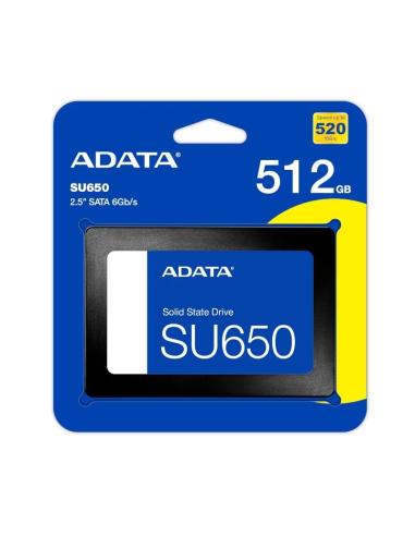 Adata ssd ultimate su650 512gb 3d nand 2,5" sata3