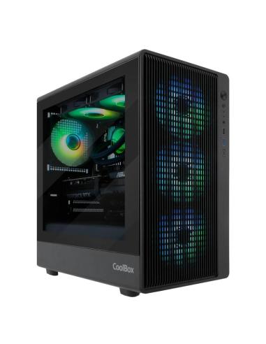 Coolbox caja gaming matx gm350 darkface usb-c 3.2
