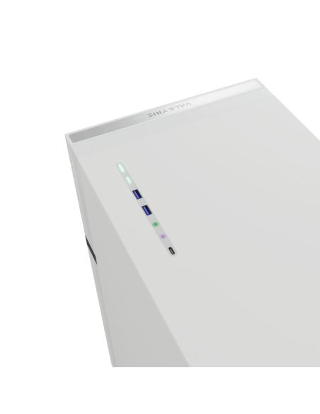 CAJA ATX SEMITORRE VALKYRIE VK02 LITE CRISTAL TEMPLADO BLANCA