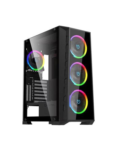 Hiditec caja atx mh12 glass argb usb 3.1 type-c