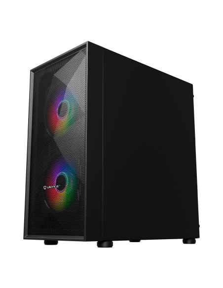 CAJA MICRO-ATX B200 BLACK(2*14CM ARGB FRONT1*12CM ARGB TRASERO)UNYKA UK113011