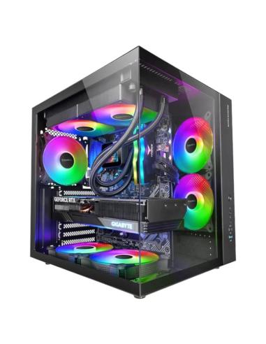 Mars gaming caja mcv-one atx doble cámara black