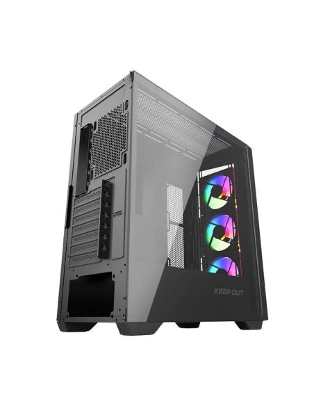 Keep out caja m-atx ko xc-500 argb usb3 blackglass