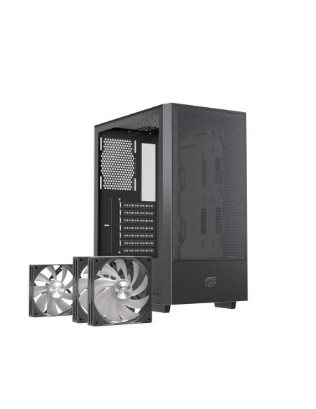 CAJA ATX SEMITORRE EINAREX P100 RGB NEGRA 3 FANS EXCS-PL-100R-B