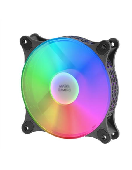 Mars gaming mfduo 12cm 2xfanrgb ult-silent black