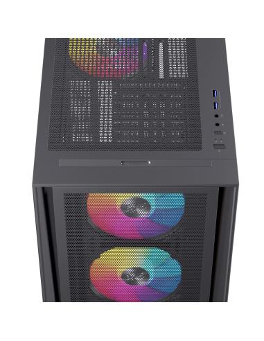 CAJA ATX SEMITORRE EINAREX P600 RGB 4 FANS NEGRA EXCS-PL-600R-B