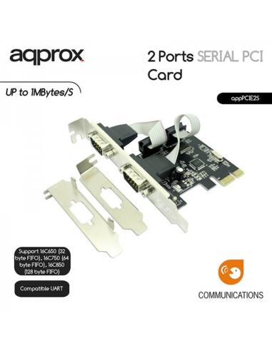 Approx! apppcie2s tarj. cont. 2 serie pci-e lp&hp