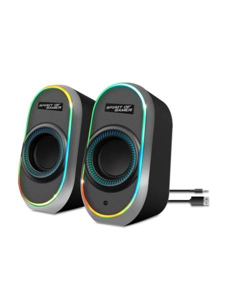 Spirit of gamer altavoz 2.0 fanatic 500 rgb black