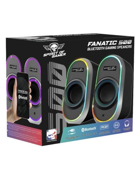 Spirit of gamer altavoz 2.0 fanatic 500 rgb black
