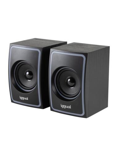 Iggual altavoces 2.0 10w mini-jack + usb bluetooth