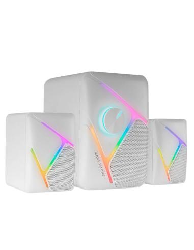 Mars gaming altavoces ms-h21 2.1 35w rgb blanco