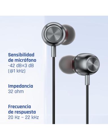 Iggual auriculares con micro intrauditivos jack3,5
