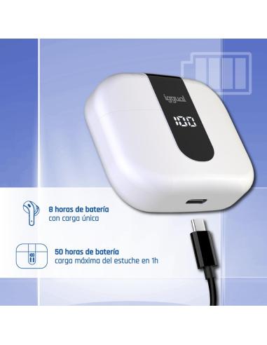 Iggual auriculares inalámbricos tws bluetooth blan