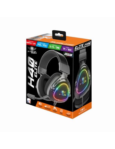 Spirit of gamer auriculares elite h-40 negro