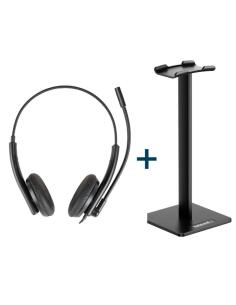Iggual kit auriculares enc3030 + soporte sa22