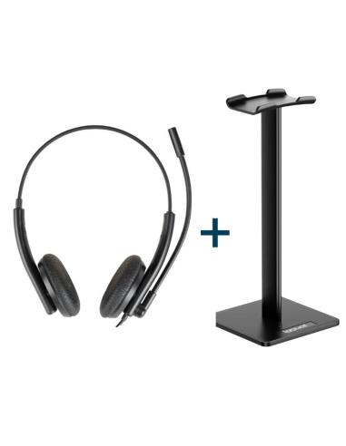Iggual kit auriculares enc3030 + soporte sa22