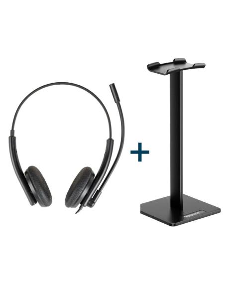 Iggual kit auriculares enc3030 + soporte sa22