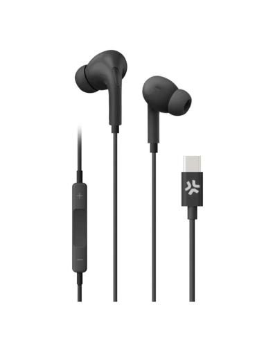 Celly auriculares cable usb-c negro