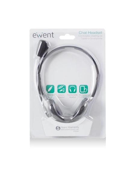 Ewent auriculares diadema con micro mini jack